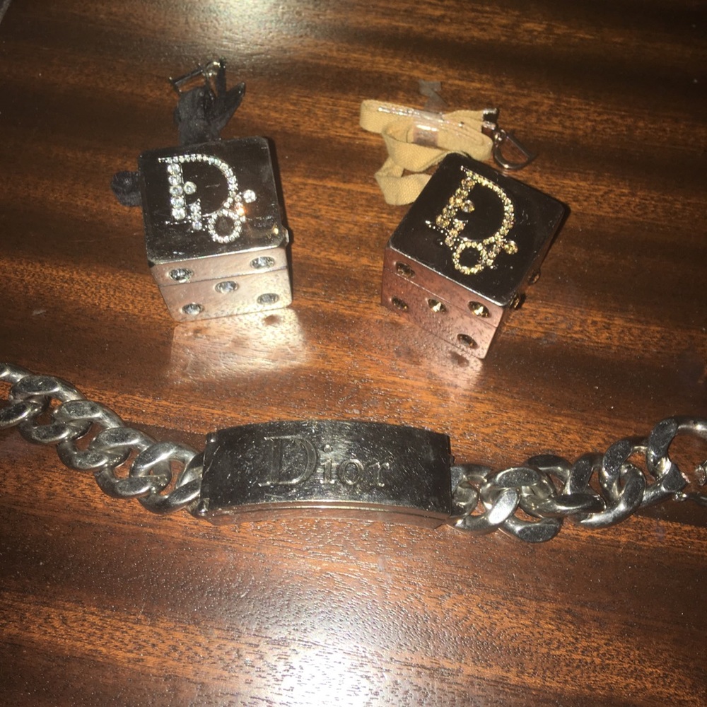 Dior Bracelet and Dice Lipgloss Limited Rhinestone